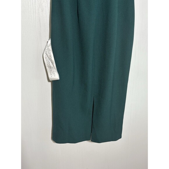 DRESS THE POPULATION Midi Dress Womens Small Green Tiffany One-Shoulder Bow New - Picture 11 of 16